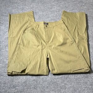 PRETTYLITTLETHING Shape Khaki Buckle Cargo Wide Leg Trousers Pants Womens Sz.8